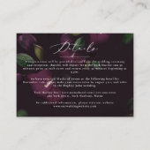 ムーディパープル開花グランジ結婚ズ エンクロージャーカード (正面)