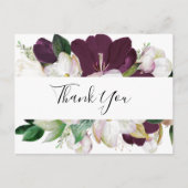 ムーディパープル開花サンキューポストカード ポストカード (正面)