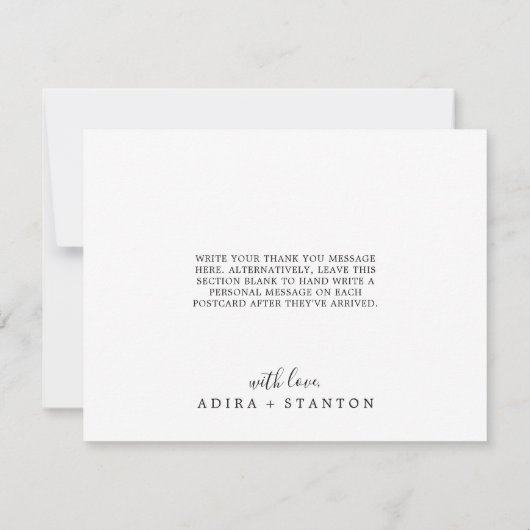 ムーディパープル開花パターンサンキューカード サンキューカード (裏面)