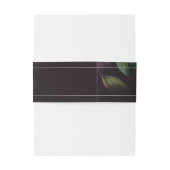 ムーディパープル開花ブラックパタ結婚ーン 招待状ベリーバンド (裏面例)