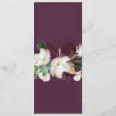 ムーディパープル開花結婚のディナーメニュー メニュー (裏面)