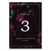 ムーディパープル開花 |ブラックパターンテーブル番号 テーブルナンバー (正面)