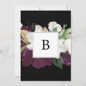 ムーディパープル開花 |ブラック結婚・ザ・オブ 招待状 (裏面)
