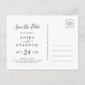 ムーディパープル開花 |プラム日付はがきを保存 インビテーションポストカード (裏面)