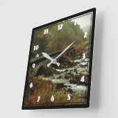 ムーディビューティフル自然景観 スクエア壁時計 (傾斜)