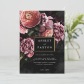 ムーディピエレガントンク |フローラブーケを黒に 招待状 (スタンド正面)