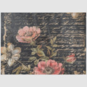 ムーディピンクとホワイトのフローラポピー 薄葉紙 (正面)