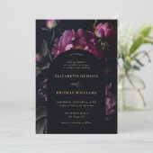 ムーディピンク牡丹ヴィンテージボホエレガントな結婚式 招待状 (スタンド正面)