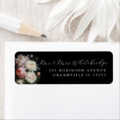 ムーディピーニーバラフローラ差出人住所 ラベル (インサイチュ)