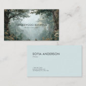 ムーディフォギーフォレスト神秘的な深いウッズ 名刺 (正面/裏面)