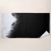 ムーディフォレストのシャワーカーテン ビーチタオル (正面)