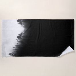 ムーディフォレストのシャワーカーテン ビーチタオル