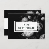 ムーディフラワーブラック&ホワイトギフト券 (正面/裏面)