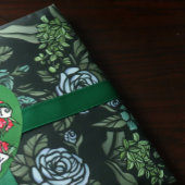 ムーディフローラアート自然ウィッチパープルムードフラワーズ ラッピングペーパーシート