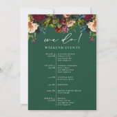 ムーディフローラエメ結婚ラルドのウェルカムバッグカード 招待状 (裏面)