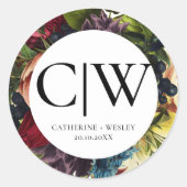 ムーディフローラバ結婚ルガンディのモノグラム ラウンドシール (正面)