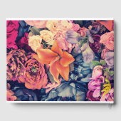 ムーディフローラフォト悔やみや弔慰葬儀の水色 ゲストブック (裏面)