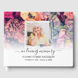 ムーディフローラフォト悔やみや弔慰葬儀の水色 ゲストブック