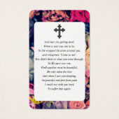 ムーディフローラフォト悔やみや弔慰葬儀祈りの言葉カード (裏面)