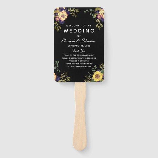 ムーディフローラフローラ結婚式 プログラムハンドファン ハンドファン (正面)