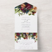 ムーディフローラブルゴーニュ結婚書道 オールインワン招待状 (内側)