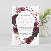 ムーディフローラブルゴーニュ&ブラックハローウィンパーティインヴィ 招待状 (スタンド正面)