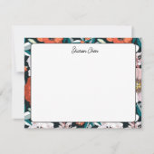 ムーディフローラ名前をカスタムするひな形 ノートカード (正面)