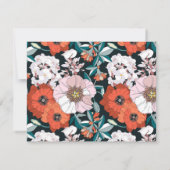 ムーディフローラ名前をカスタムするひな形 ノートカード (裏面)