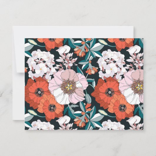 ムーディフローラ名前をカスタムするひな形 ノートカード (裏面)