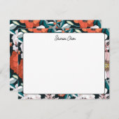 ムーディフローラ名前をカスタムするひな形 ノートカード (正面/裏面)