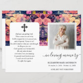 ムーディフローラ水彩写真葬儀プログラム (正面/裏面)