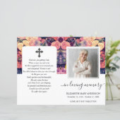 ムーディフローラ水彩写真葬儀プログラム (スタンド正面)