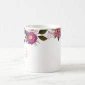 ムーディフローラ水彩花嫁モノグラム コーヒーマグカップ (中央)