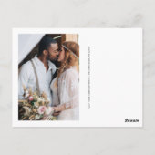 ムーディフローラ結婚オーバーレイの写真ありがとう ポストカード (裏面)