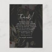 ムーディフローラ結婚オーバーレイの写真ありがとう ポストカード (正面)