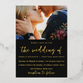 ムーディフローラ結婚写真 箔招待状 (正面)