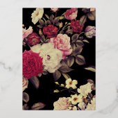 ムーディフローラ結婚写真 箔招待状 (裏面)