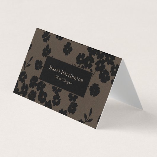 ムーディフローラQRコード折り畳み名刺フローラ 名刺 (正面)