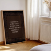 ムーディブラウンカスタムポスター抽象デザインユニーク ポスター