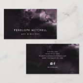 ムーディブラックとパープル |ダークウォーターのカラー旋回 名刺 (正面/裏面)