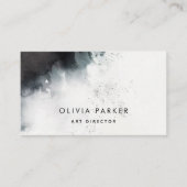 ムーディブラックとホワイトウォーターのカラースプラッシュ 名刺 (正面)