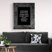 ムーディブラックグレーカスタムのポスター抽象芸術エレガント ポスター