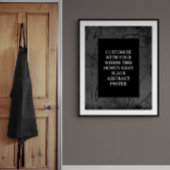 ムーディブラックグレーカスタムのポスター抽象芸術エレガント ポスター