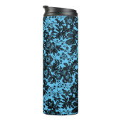 ムーディブラックフローラオンピンクパーソナライズされた タンブラー (回転右)