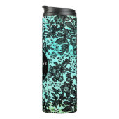 ムーディブラックフローラオンピンクモノグラム タンブラー (回転右)