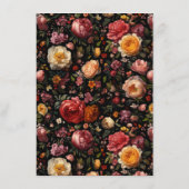 ムーディブラックフローラ結婚の詳細エンクロージャカード エンクロージャーカード (裏面)