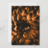 ムーディブラック金ゴールド結婚フローラ 招待状 (裏面)