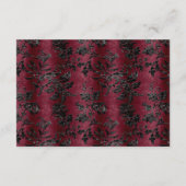 ムーディブルガンディブラックダマスクアーチ結婚ズ詳細 エンクロージャーカード (裏面)