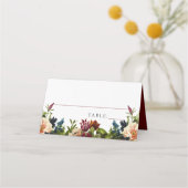 ムーディブルゴーニュフローラ冬季ウェディング座席表 プレイスカード (正面)