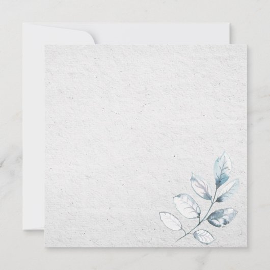 ムーディブルゴーニュ&ネイビーブルーフローラ結婚フレーム 招待状 (裏面)